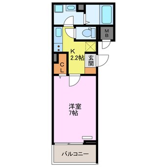 間取図 名鉄犬山線/上小田井駅 徒歩16分 2階 築4年