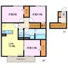 ハウス堅田　A棟 3LDKの間取り