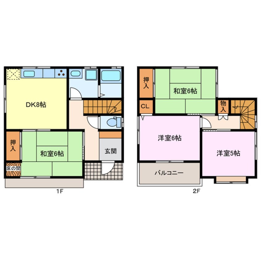 間取図 岡田貸家