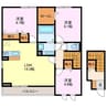 サニーフラット岡Ⅱ 3LDKの間取り