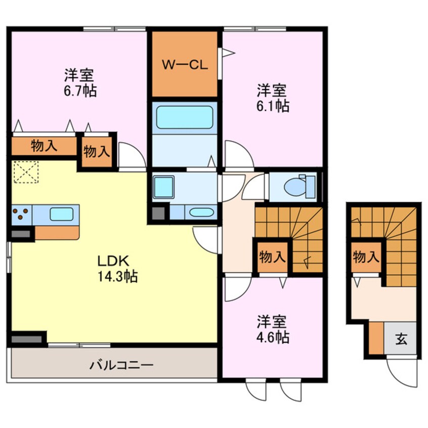 間取図 サニーフラット岡Ⅱ