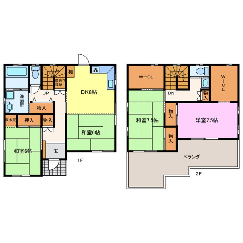 間取図 鍜治ケ一色西１－５９借家