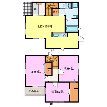 間取図 御供所町４－２７KODATEX　Ⅳ　B棟