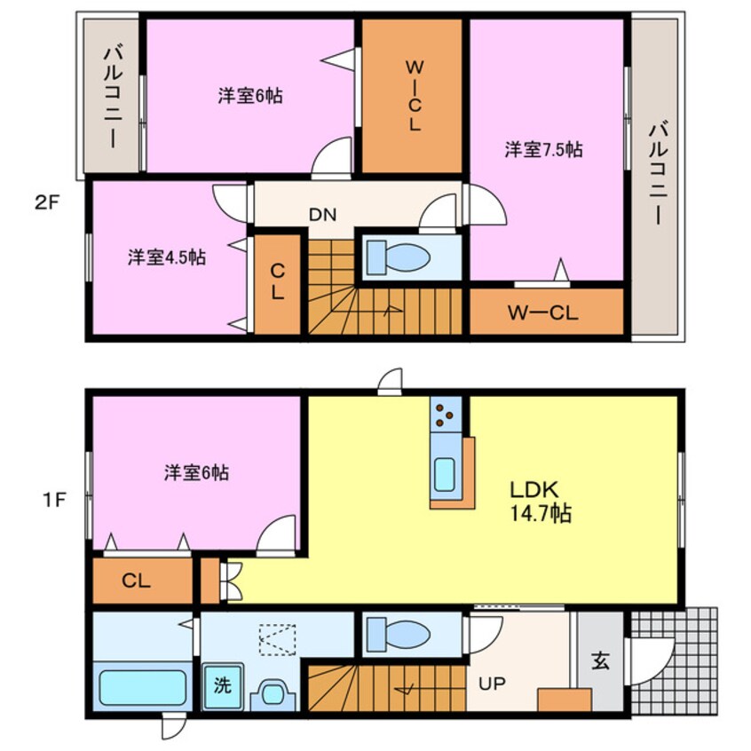 間取図 長野１－７KODATEX　Ⅵ　A