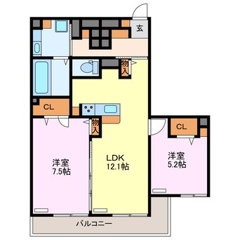 間取図 メゾン・ド・パルク小田井