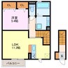 ピュイメゾン 1LDKの間取り