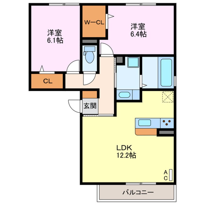 間取図 プール　リアン