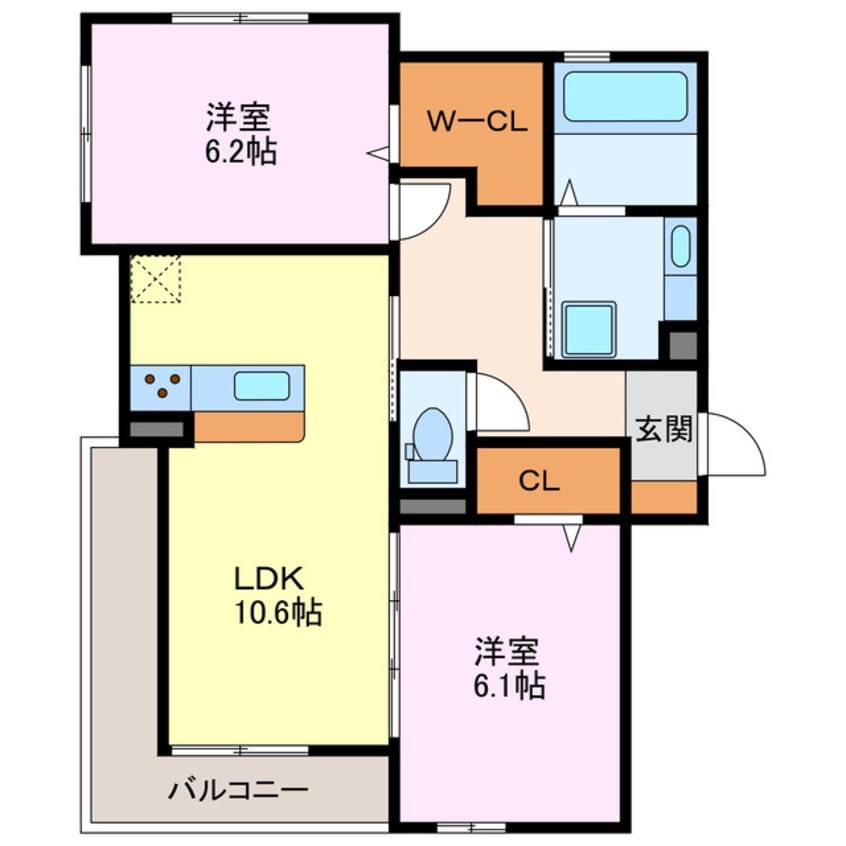 間取図 プール　リアン