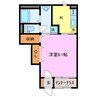 アベリア 1Kの間取り