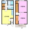 DUPLEX EXCE A棟 2LDKの間取り