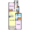 パルティール 2LDKの間取り