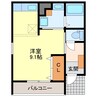 ｈｅｉｇｈｔｓ　ｌａｕｒｉｅｒ 1Rの間取り