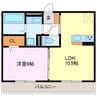メリーモナーク 1LDKの間取り