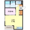 ＲａｄＩＡｎｃｅ須ヶ口ステーション 1LDKの間取り
