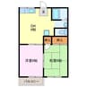 コーポ新道 2DKの間取り