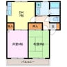 アマービレ九ノ坪 2DKの間取り