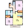 サンライズ歌里 2LDKの間取り
