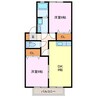 シャインⅢ 2DKの間取り
