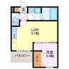 ジーメゾン北名古屋スフィリア 1LDKの間取り