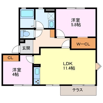 間取図 フレグランス七宝