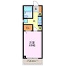 エクセル弁天 1Kの間取り