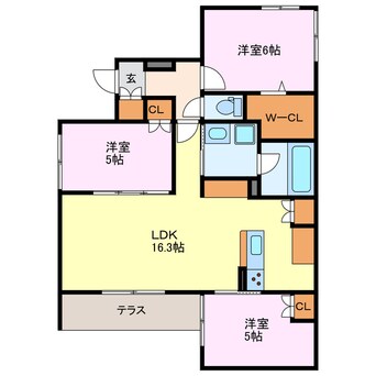 間取図 名鉄名古屋本線/新清洲駅 徒歩6分 1階 1年未満