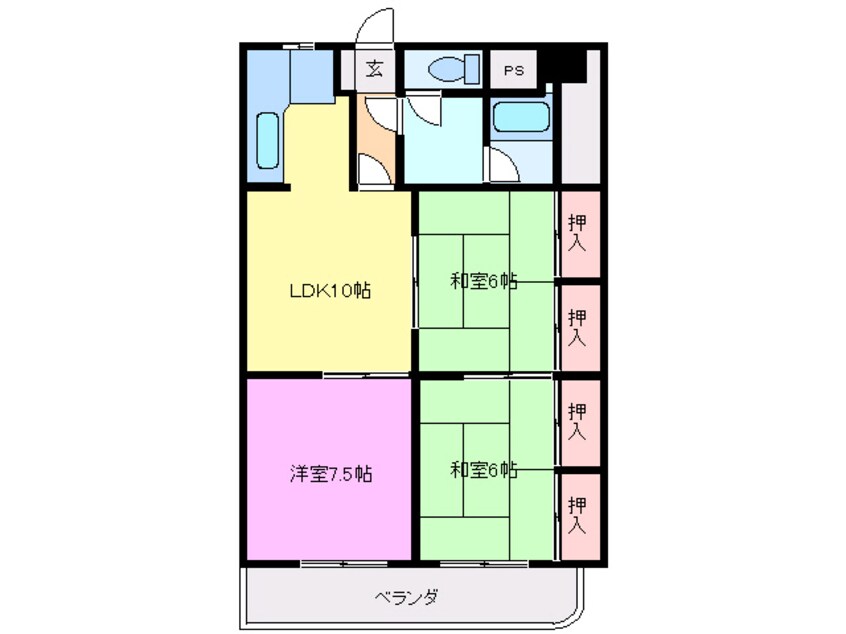 間取図 グランメール勝田