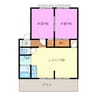 サンビレッジ鈴鹿 Ｂ棟 2LDKの間取り