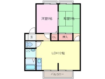 間取図 サンビレッジ鈴鹿 Ｂ棟