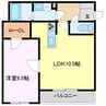 フローラ・S 1LDKの間取り