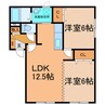 セジュールウィルモア 2LDKの間取り