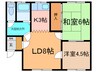コーポ22条 2LDKの間取り