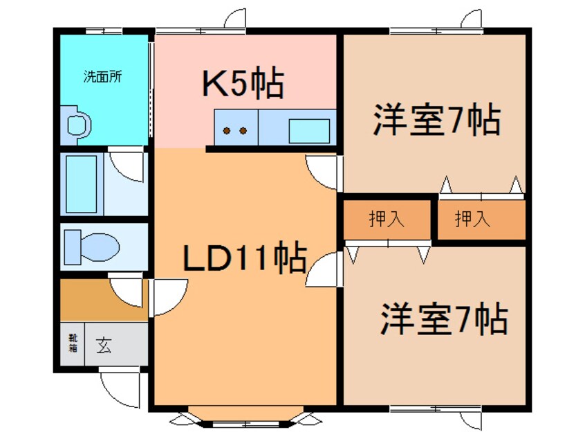 間取図 ピアヒルズⅠ