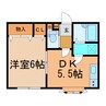 沼口ハイツ 1DKの間取り