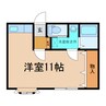 沼口ハイツ 1Rの間取り