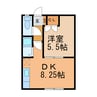 ミワハイツ２ 1DKの間取り