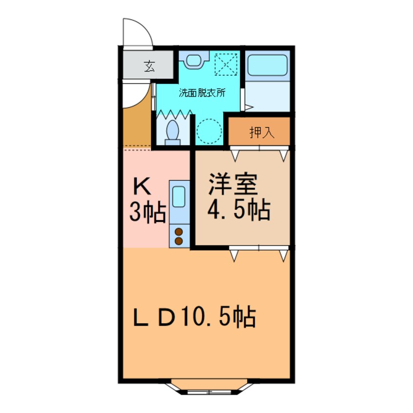 間取図 ＡＲＭ　ウエスト