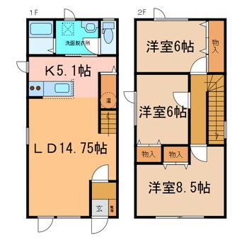 間取図 ヴィラメゾネット５