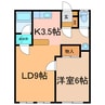 コーポ１８２Ｂ 1LDKの間取り
