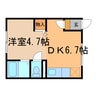 コーポ１６ 1DKの間取り