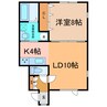 アバンタイム 1LDKの間取り