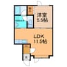 Piara 1LDKの間取り