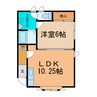 ハイツＵＭ 1LDKの間取り