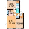 ｸﾞﾗﾝﾄﾞｰﾙG館 2LDKの間取り