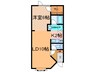 ﾍﾞﾈｯｾⅠ 1LDKの間取り