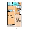 ラ・パーチェ柳町 1LDKの間取り
