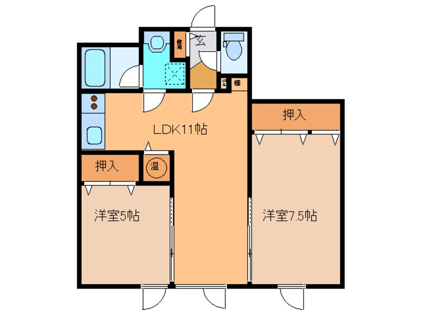 間取図 ラグ１６１Ｗ