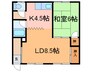 中島マンション 1LDKの間取り