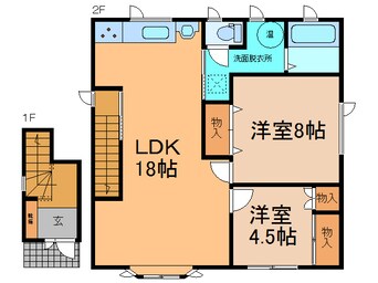 間取図 ユトリロ１９条借家