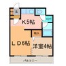ベルトピア帯広Ⅱ 1LDKの間取り
